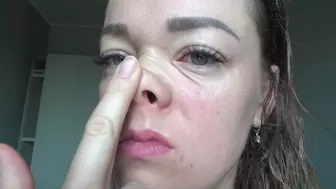 nose fetish and snot