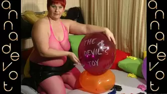 Annadevot - popping balloons in a hot outfit