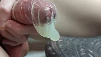 Custom Condom Jerk & Huge Cumshot