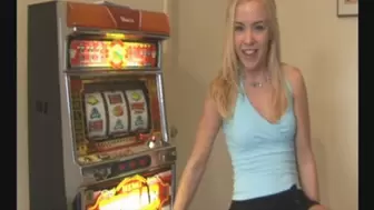 Teen Stacy plays the slot machine naked
