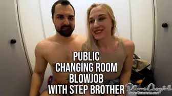 Risky Public Blowjob with my step-brother