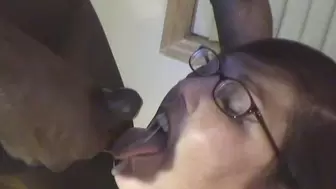 Cum On My BBW Face, Eye Glasses and Mouth - Mobile