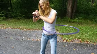 Amanda - Handcuffed Hula Hoop Playing (Mpeg)