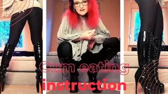 Cum eating instruction mit Countown