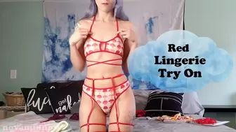 Red Lingerie Try On