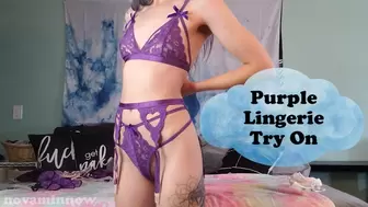 Purple Lingerie Try On