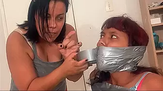Lau & Penelopé in: My Suspicious Wife Tied And Gagged The Slutty Young Babysitter I Was Going To Fuck! (high res mp4)