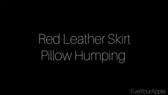 Red Leather Skirt Pillow Humping
