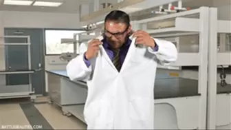 Scientist discovers shirnking serium and shrinks himself tiny