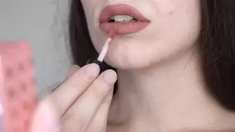 Applying Lipstick - Nude Lipstick Application MOV