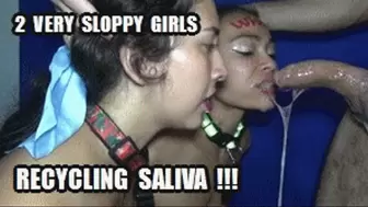 DEEP THROAT SPIT FETISH 220521H 2 SUBMISSIVE GIRLS GETTING TRAINED DRINKING THEIR OWN SALIVA AFTER DROLLING DEEP THROAT SD WMV