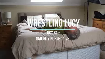 Lucy 80 - Naughty Nurse 11 - White Stockings Therapy Front View