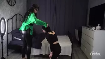 Gabriella and Jessica humiliate Lexi with their latex asses 4K