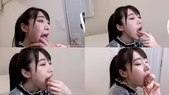 [Premium Edition]Hikaru Minazuki - Showing inside cute girl's mouth, chewing gummy candys, sucking fingers, licking and sucking human doll, and chewing dried sardines mout-133-PREMIUM