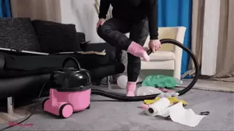 Mila - Thoroughly vacuuming the room