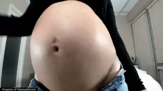 Cum for HUGE Pregnant bloated belly