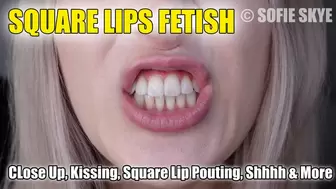 Square Lips Fetish Close Up Show FETISH KINK
