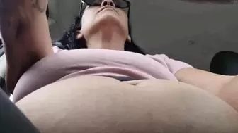 Too Tight Yoga pants Extreme Muffin Top Under Giantess latina milf lolas BigBelly While she drives Taking a ride on a sunny day Beautiful multi angle view of her fingering her belly button Belly Jiggling & rubbing listening to spanish radio & music avi