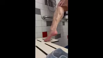 Sexy Soapy Shower Calf Massage