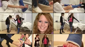 Britney SLC & SAC Hospital Checkout and Learning to Crutch (in HD 1920X1080)