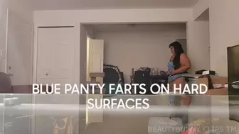 BLUE PANTY FARTS ON HARD SURFACES