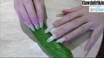 nails destroying cucumber hard - what is stronger?