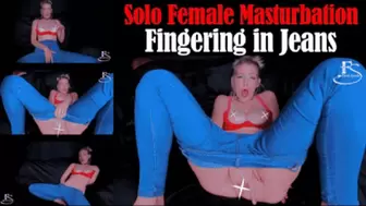 Solo Female Masturbation: Fingering in Jeans - wmv
