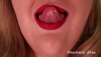 Lip licking - BBW mouth