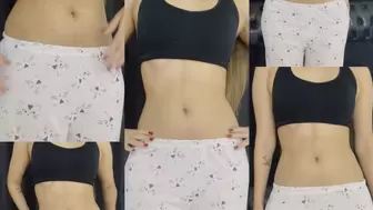 Worship my flat stomach and belly button