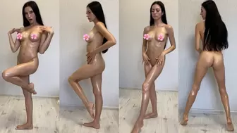 Strip dance fully nude oiled
