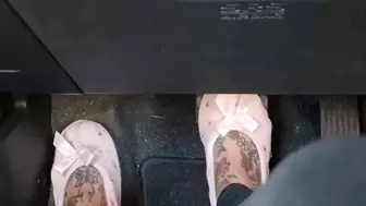 Driving in Pretty Pink Ballet Slippers Foot Fetish Spycam mkv