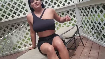 Trans Latina Outdoor Blowjob Fuck Facial