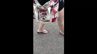 Deb Fucking & Vibrating in Her Black Bling Sandals