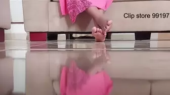 Aunty barefoot play
