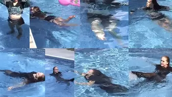Cindy Clothed in Swimming Pool Combo MP4
