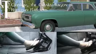 Cranking the Cranky Wagon in Havaianas Flatforms (mp4 1080p)