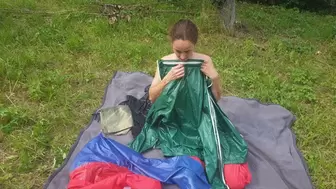 Nadine in different shiny nylon clothes outdoor - Part 2 - 94