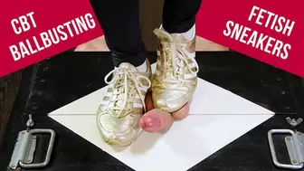 Cock Stomping and Ballbusting in sneakers
