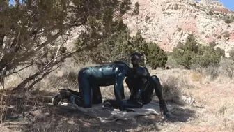 Outdoor Latex Sex in the Canyon Desert FullHD