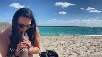 Nude Beach BBC Foot Worship By Lady Anaconda in Public - Mobile 320p