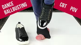 Dancing and Cock trampling by sneakers CBT POV