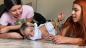 Mary, Laika & Jessi in: Jessi's Bondage Debut: Bound And Gagged For The First Time! (high res mp4)