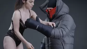 She completely Zipped me up in my Down Snorkel Parka - vertical video optimised for phone