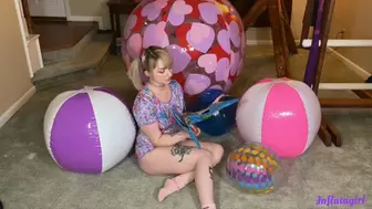 Playing With My Cute New 48" Beach Ball