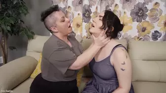 Lesbian Sensual Choking Breath Play Domination