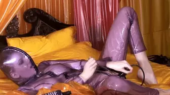 Big Boobs Girl And The Purple PVC Passion - Part 2 of 2