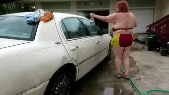 Car wash in and out of my Iron Man Bikini set Part 3 more big boob Flashing! wmv