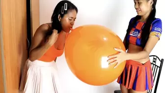 Stella Teaches Camylle Balloon Blowing