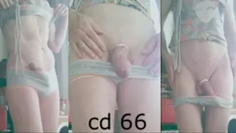 Heteroflexible K crossdressing 66: slender fit older hung transvestite sexy panty tease