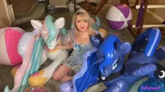 Inflatable Princess Unicorn Threesome